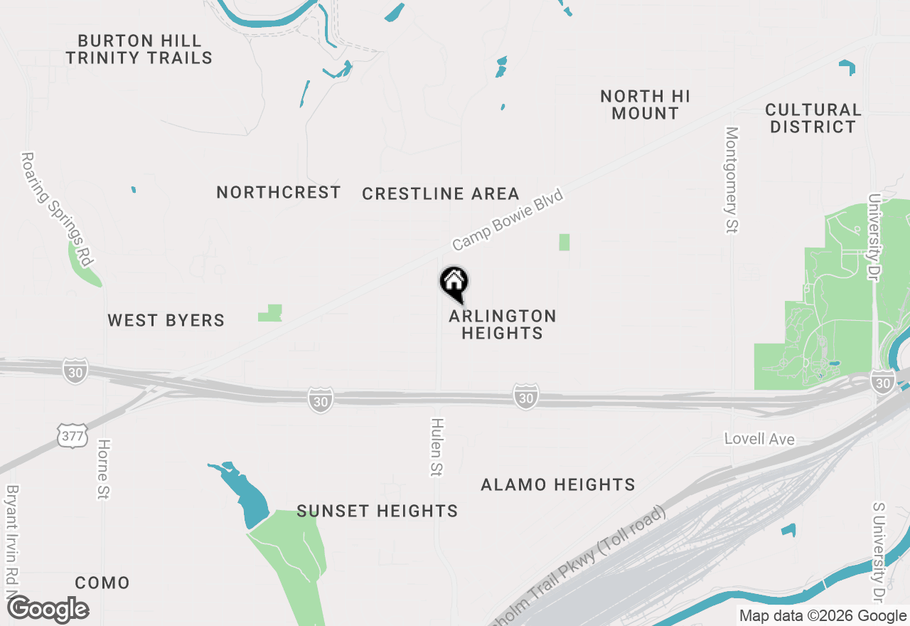 Map of 2306 Western Avenue, Fort Worth, TX 76107