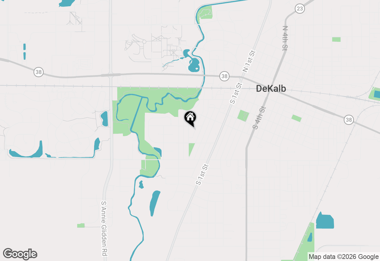 Map of 714 Ellwood Avenue, Dekalb, IL 60115