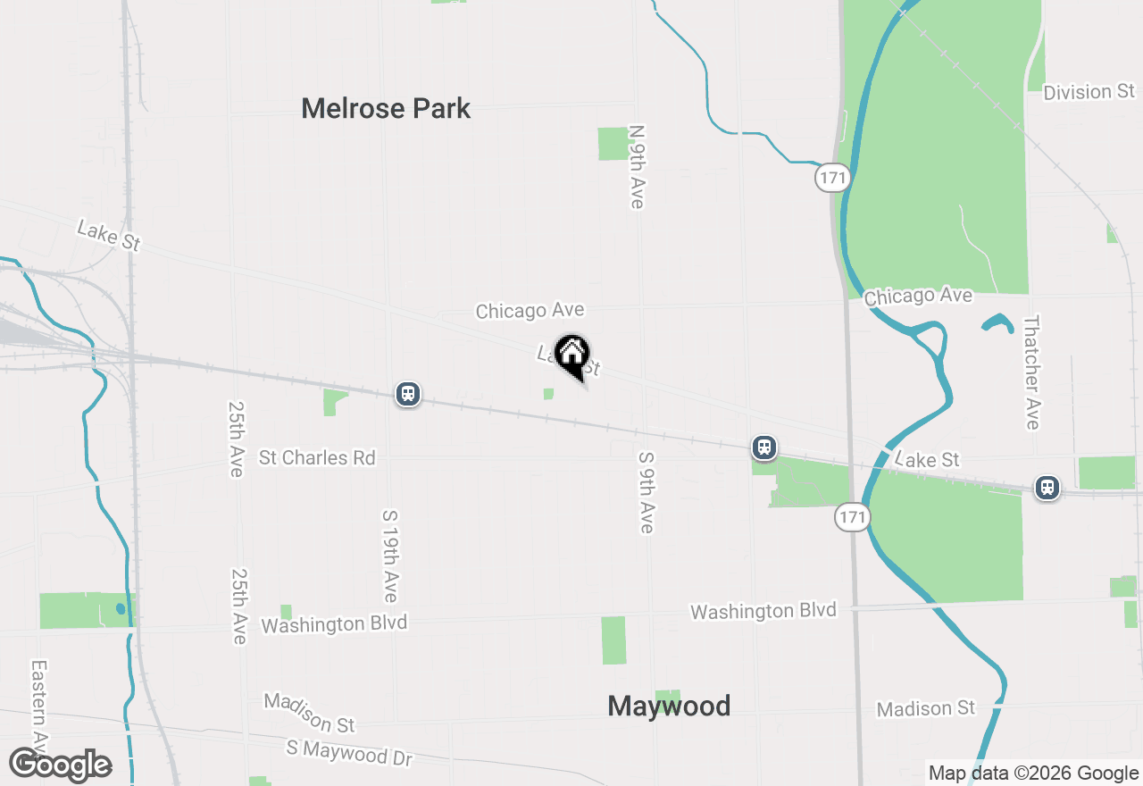 Map of 105 N 12th Avenue, Melrose Park, IL 60160