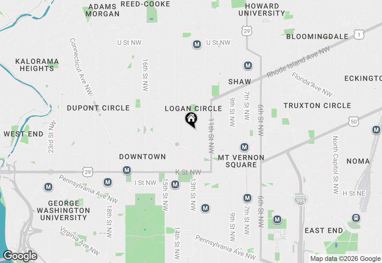 Map of 1300 N Street Nw #214, Washington, DC 20005