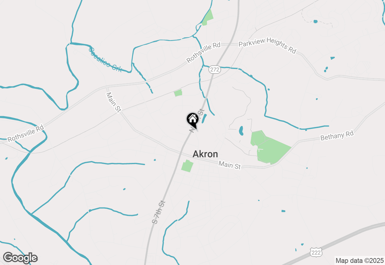 Map of 127 N 7th Street, Akron, PA 17501