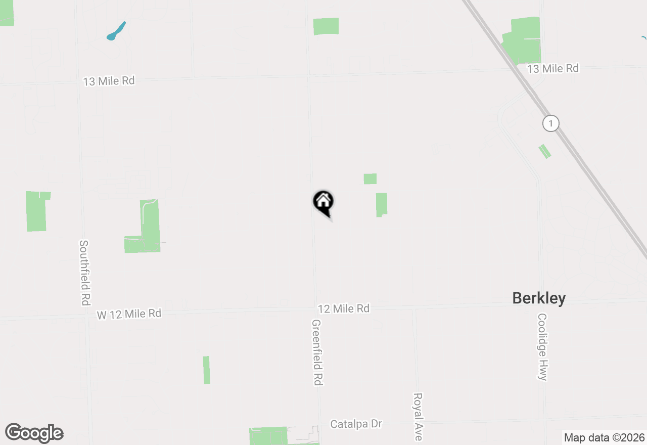 Map of 4033 Ellwood Avenue, Berkley, MI 48072