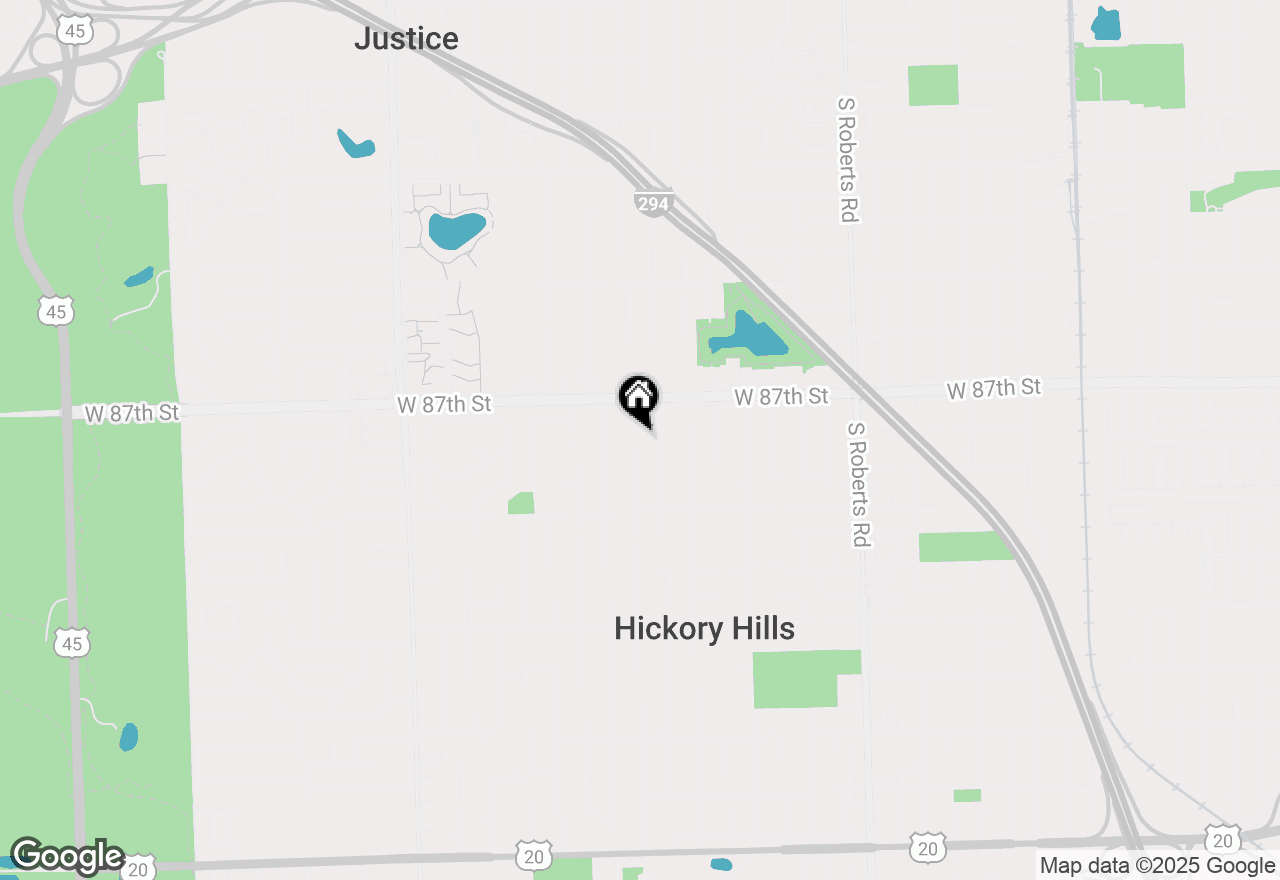 Map of 8741 S 84th Avenue, Hickory Hills, IL 60457