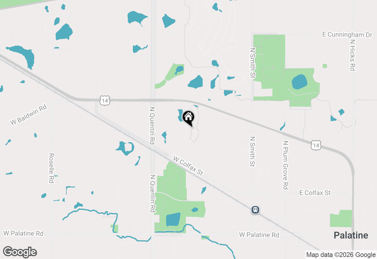 Map of 625 N Walden Drive, Palatine, IL 60067