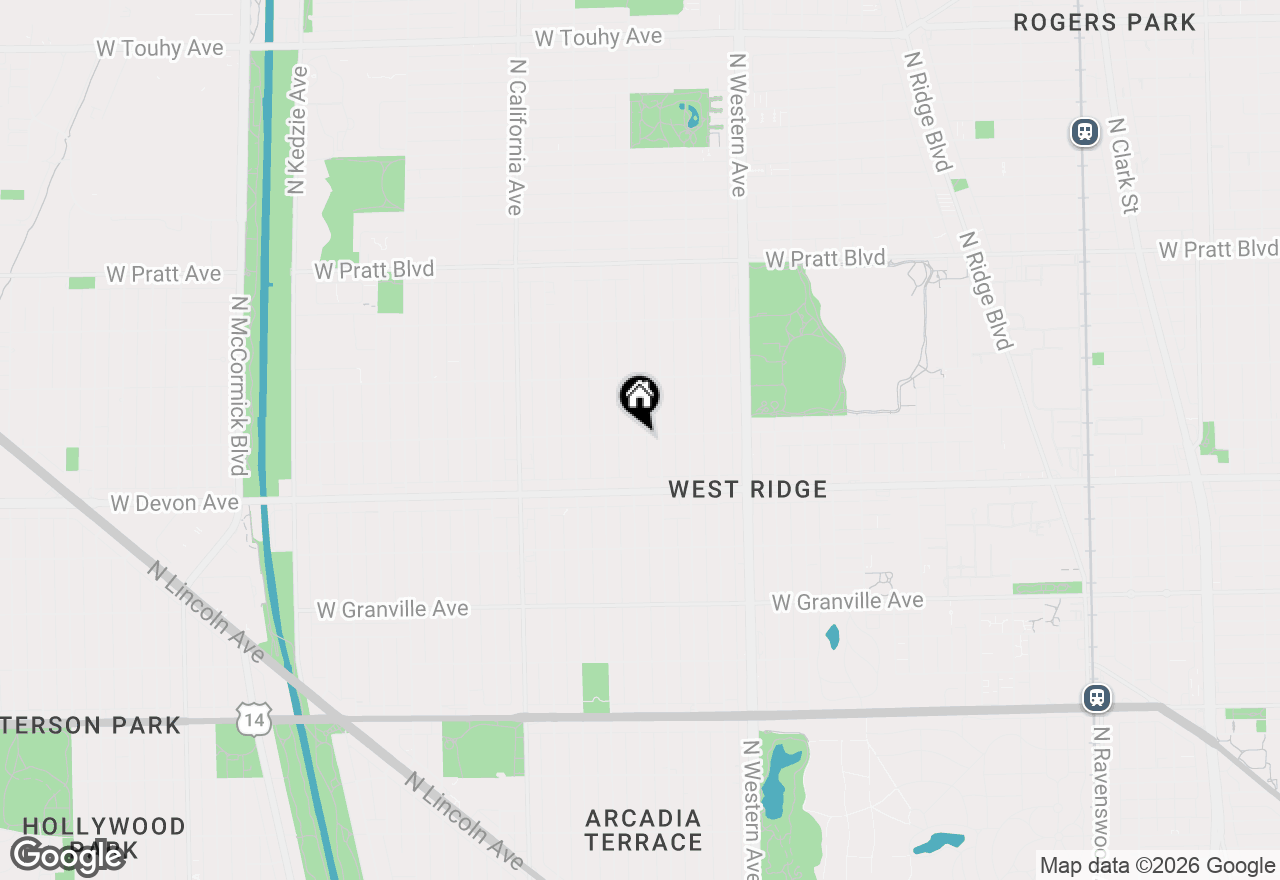 Map of 2551 W Arthur Avenue #1W, Chicago, IL 60645