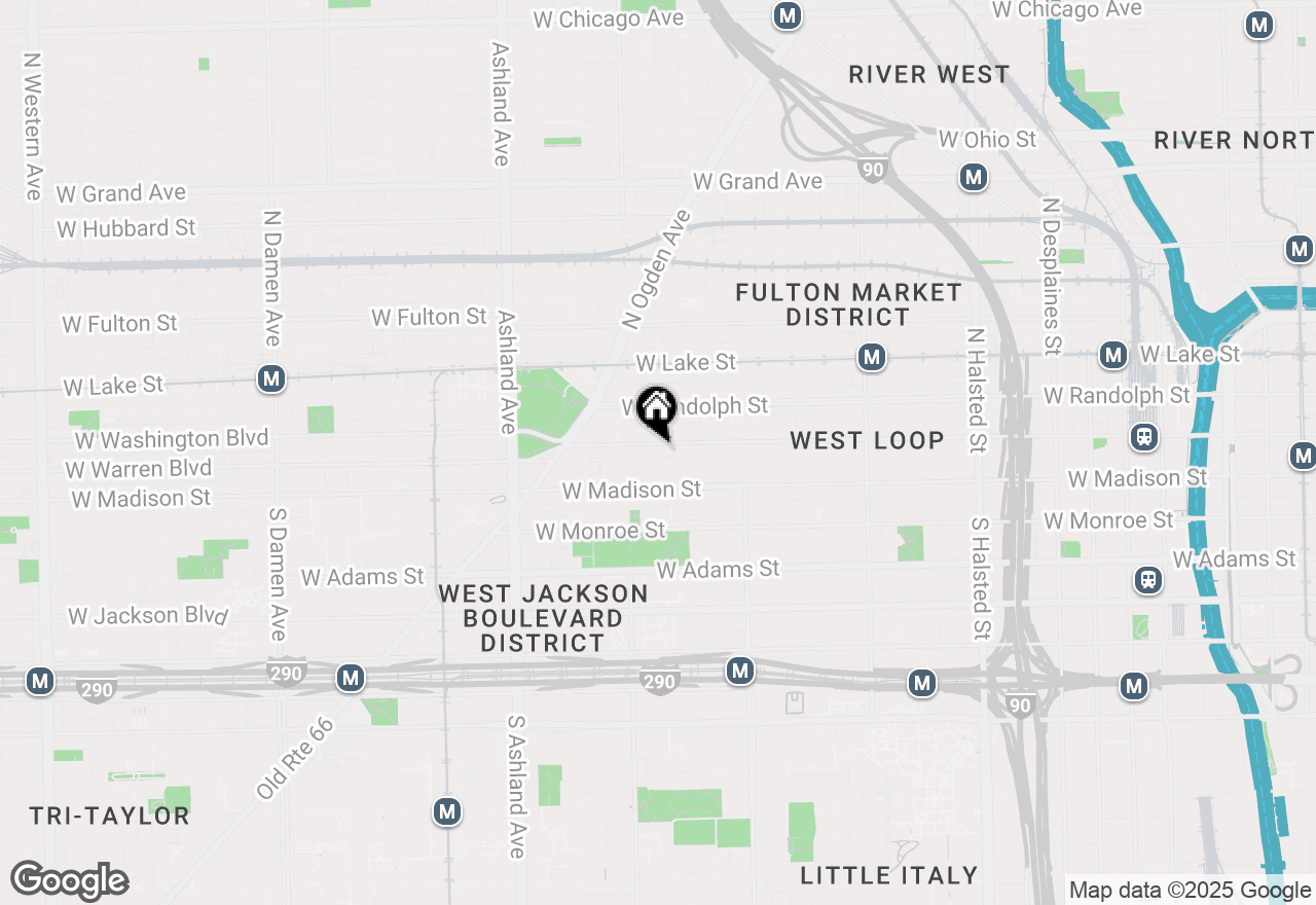 Map of 1327 W Washington Boulevard #4C, Chicago, IL 60607