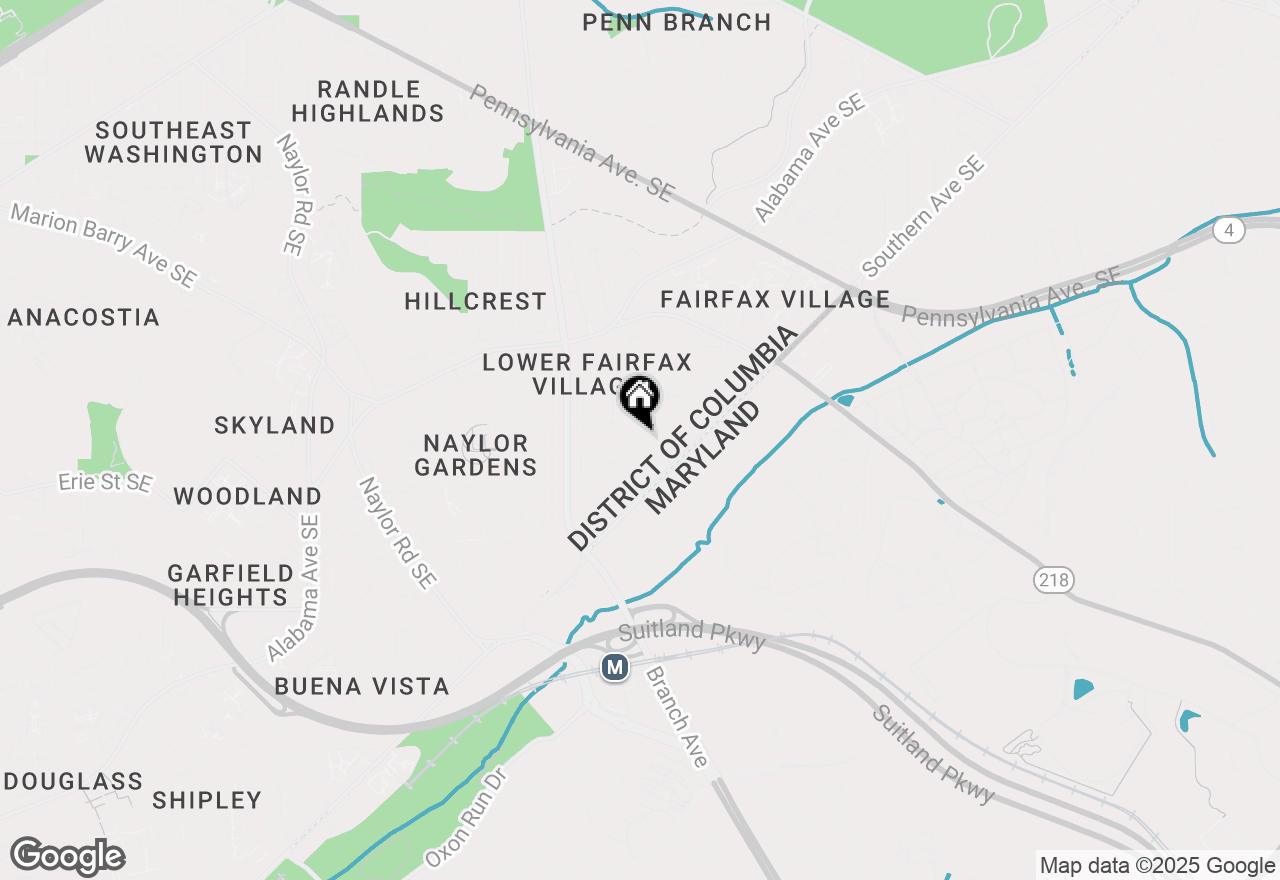 Map of 2533 36th Street Se, Washington, DC 20020
