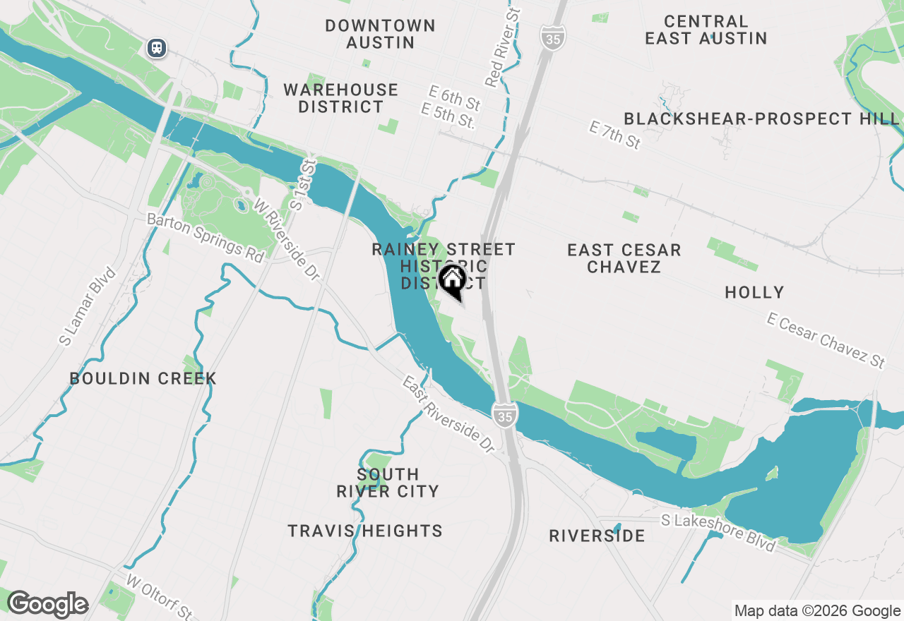 Map of 44 East Ave #3205, Austin, TX 78701