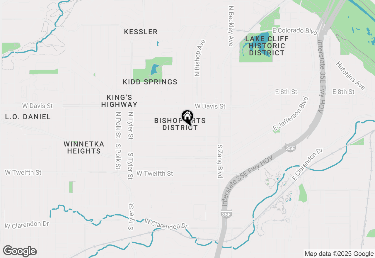 Map of 419 W 9th Street #D, Dallas, TX 75208