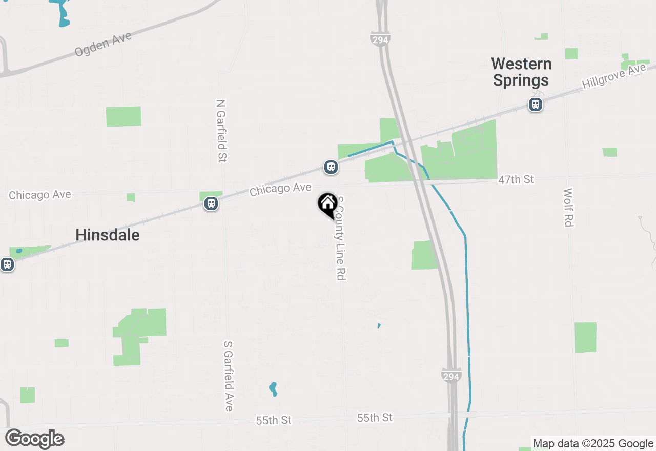 Map of 428 E 1st Street, Hinsdale, IL 60521