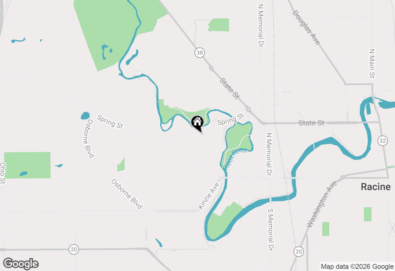 Map of 218 Island Ave, Racine, WI 53405