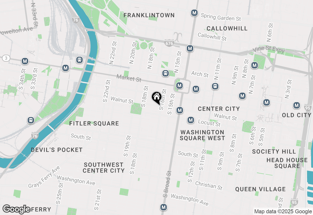 Map of 1616 Walnut Street #1B-0604, Philadelphia, PA 19103