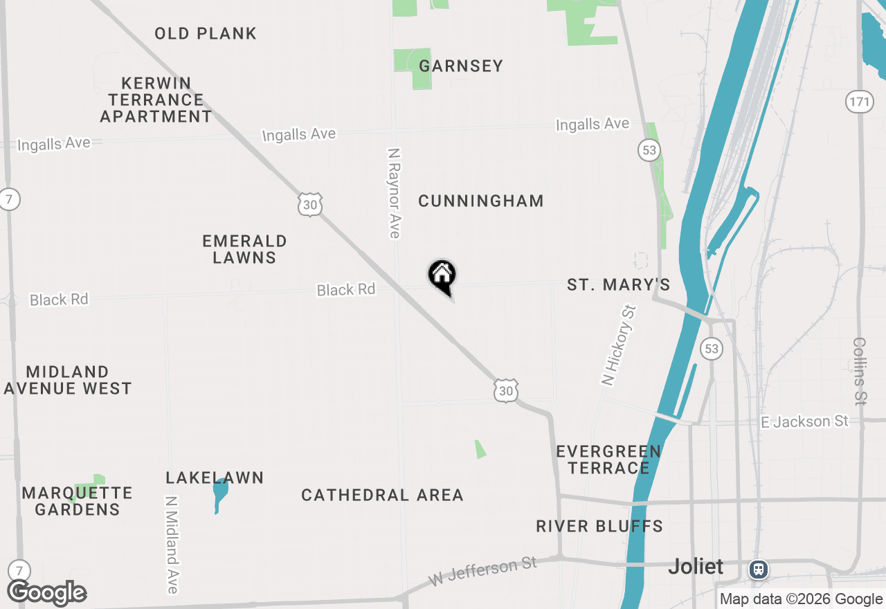 Map of 716 Wilcox Street, Joliet, IL 60435