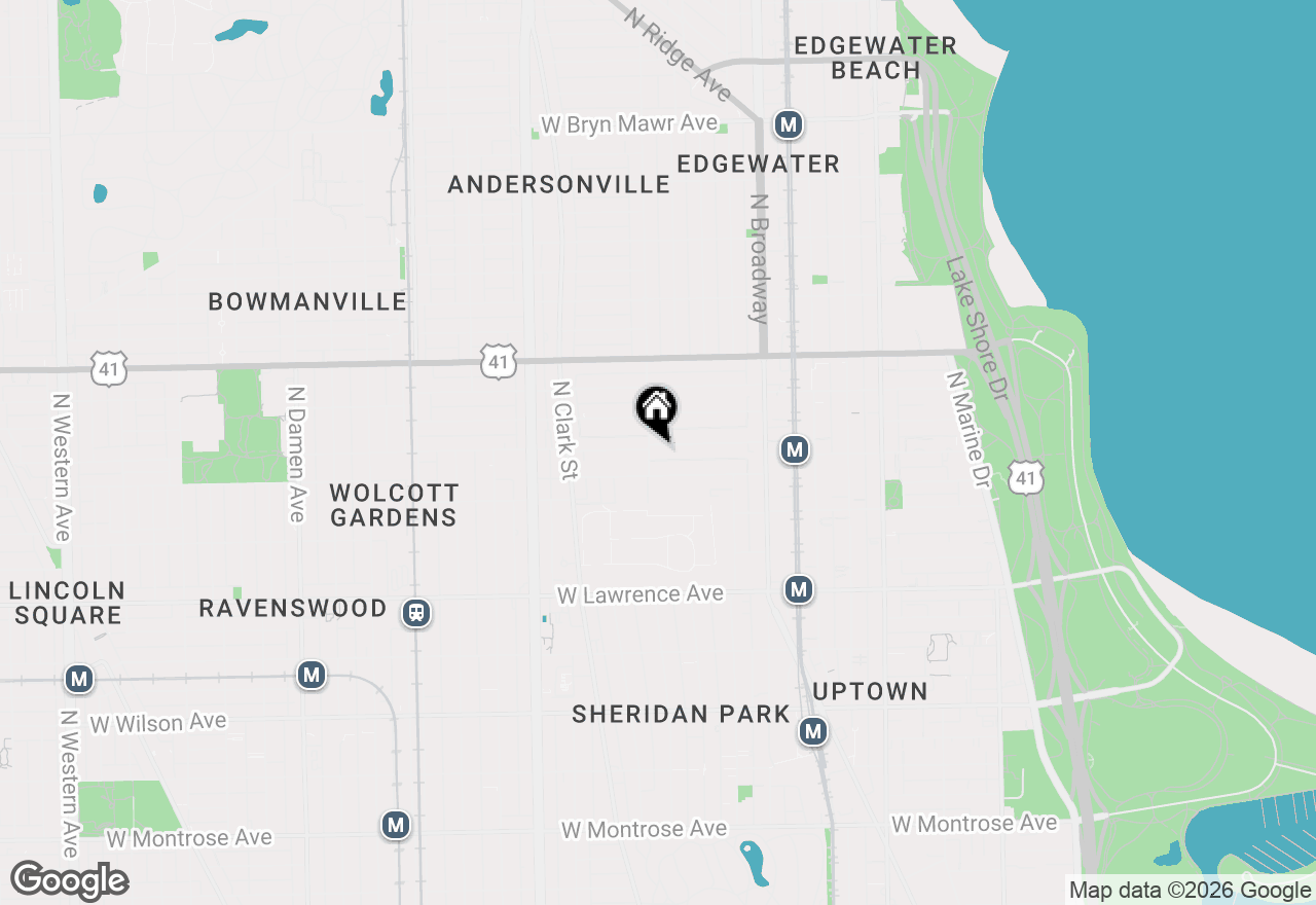 Map of 1355 W Winnemac Avenue #3, Chicago, IL 60640