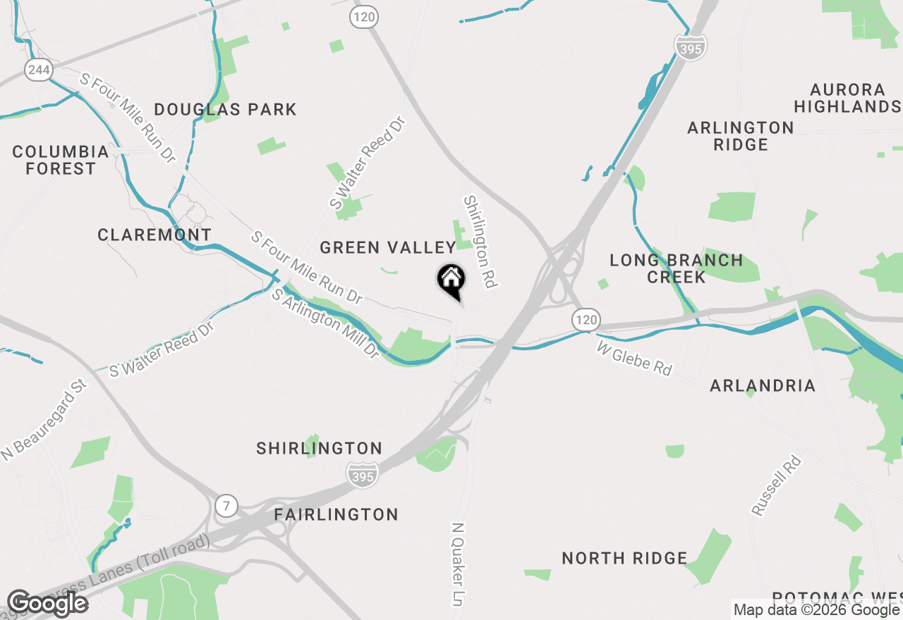 Map of 2625 S Kenmore Court, Arlington, VA 22206