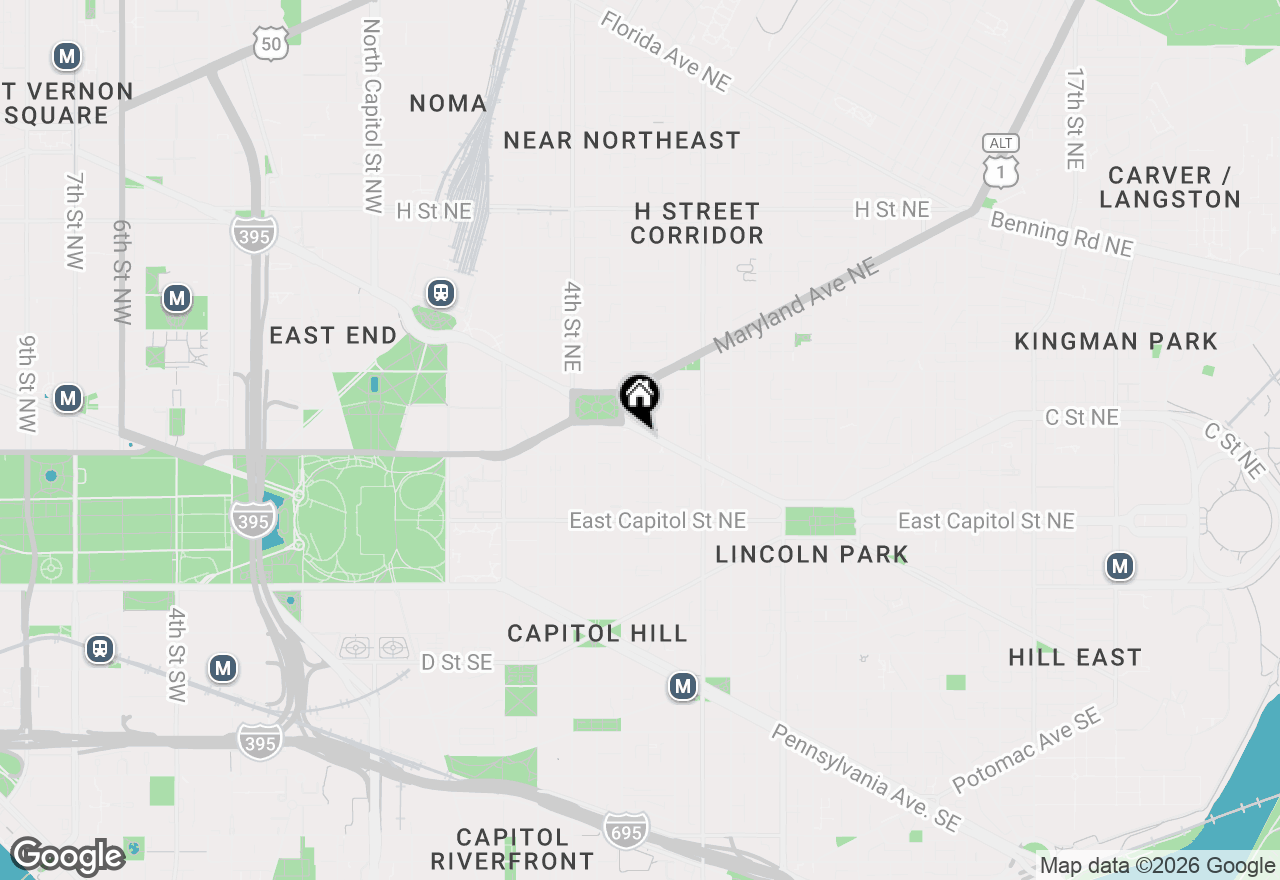 Map of 623 Massachusetts Avenue Ne, Washington, DC 20002