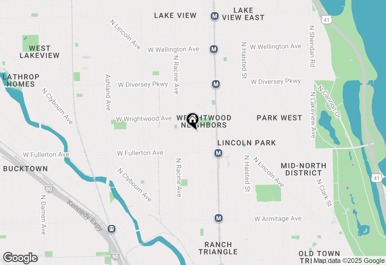 Map of 2500 N Seminary Avenue #4W, Chicago, IL 60614