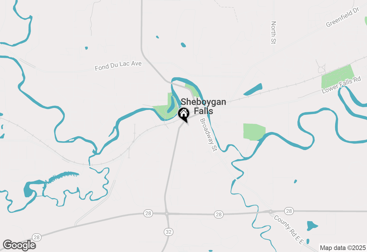 Map of 327 Pine St, Sheboygan Falls, WI 53085