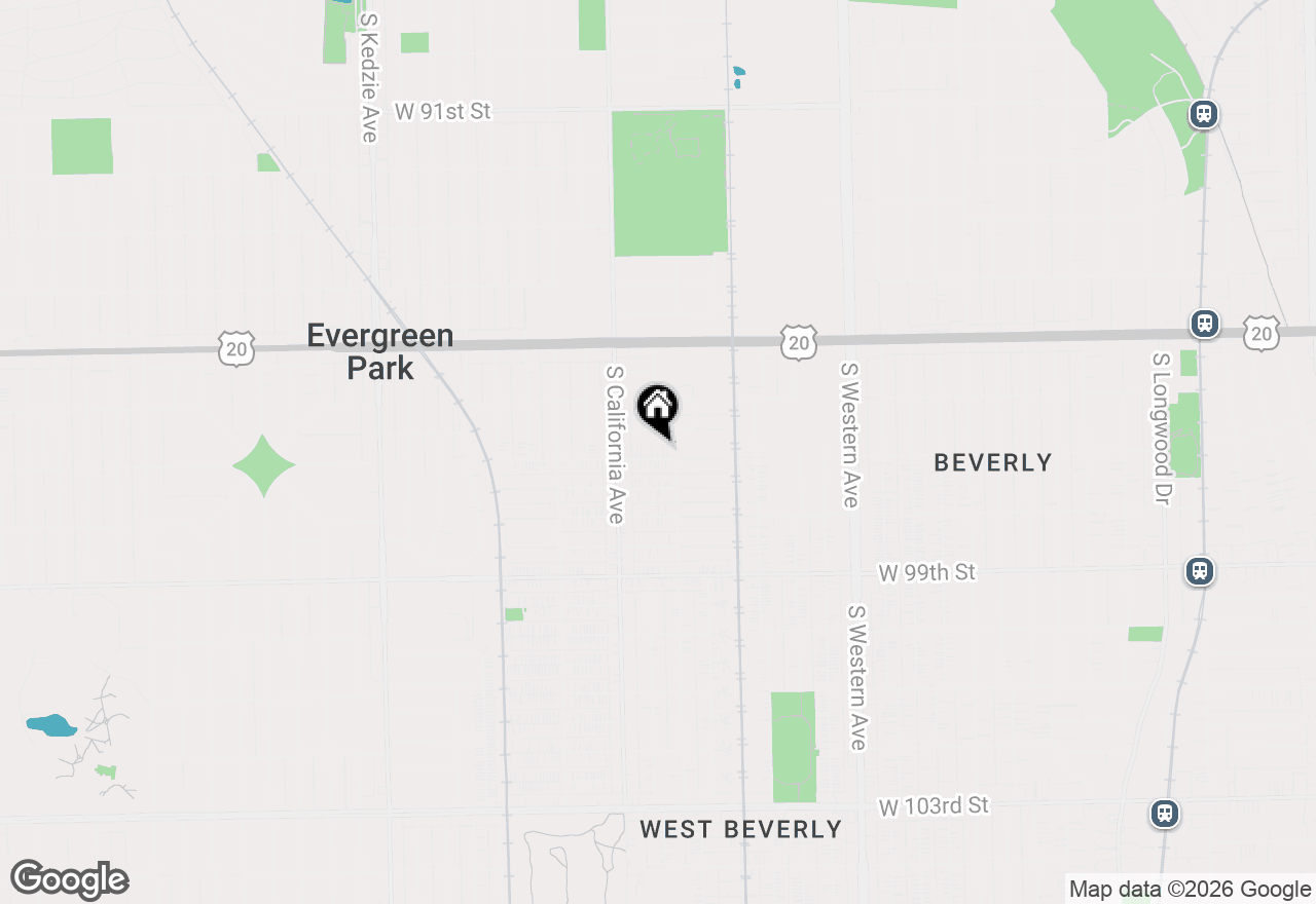 Map of 2720 W 97th Street, Evergreen Park, IL 60805