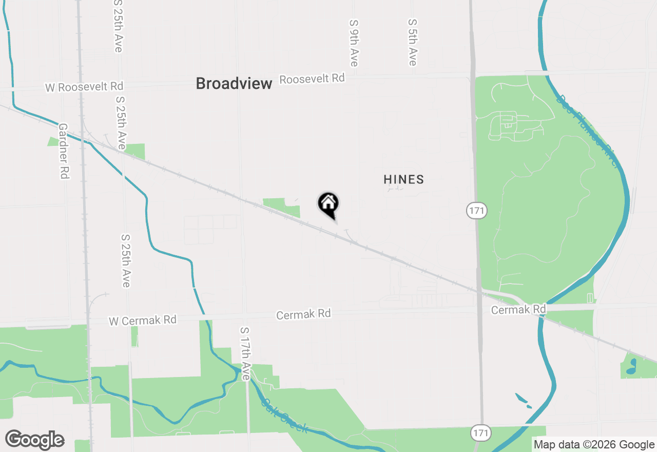 Map of 1030 W 18th Street #GN, Broadview, IL 60155