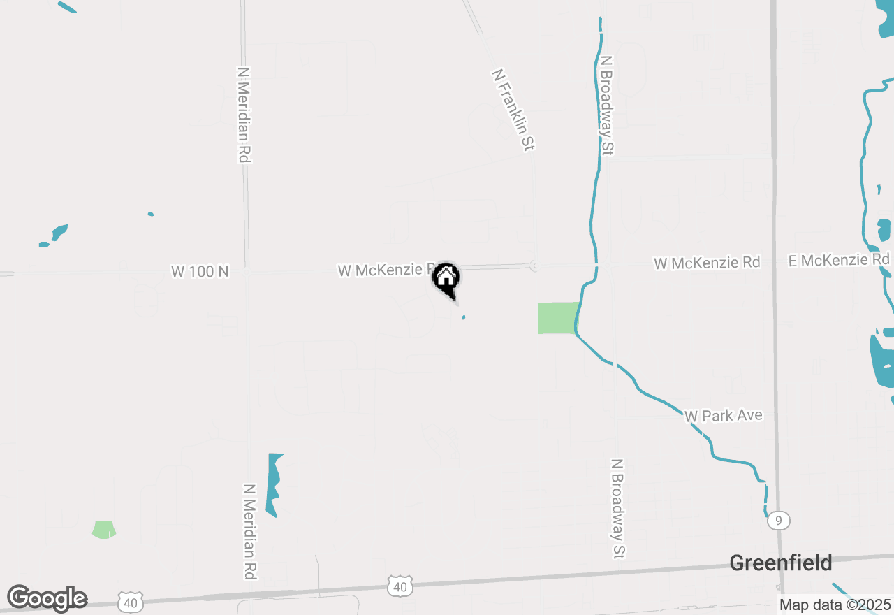 Map of 1040 Arthur Court, Greenfield, IN 46140