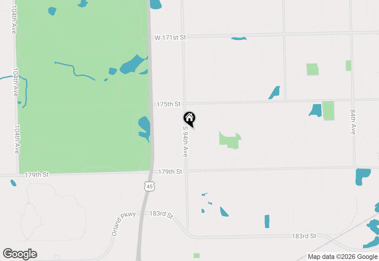 Map of 9342 Sutton Place, Tinley Park, IL 60487