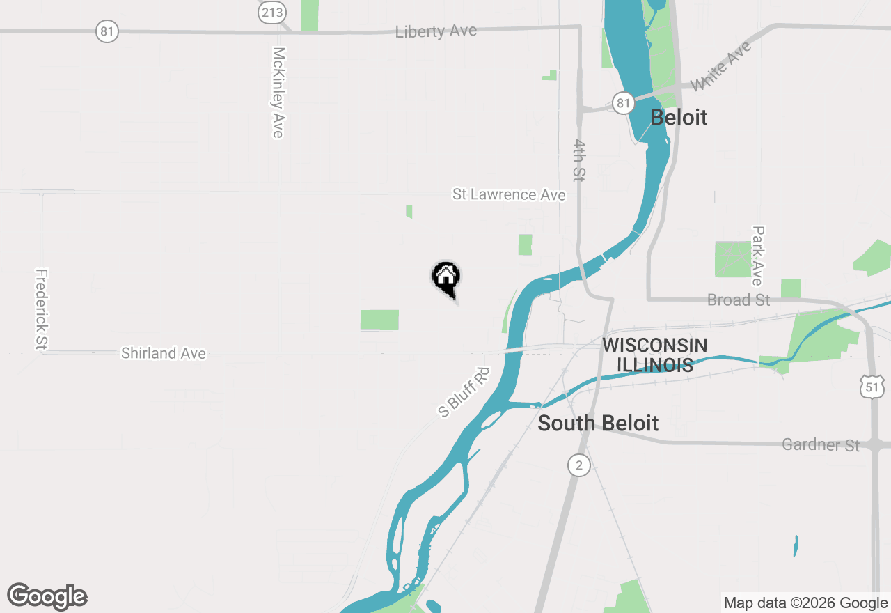 Map of 551 Vernon Avenue, Beloit, WI 53511