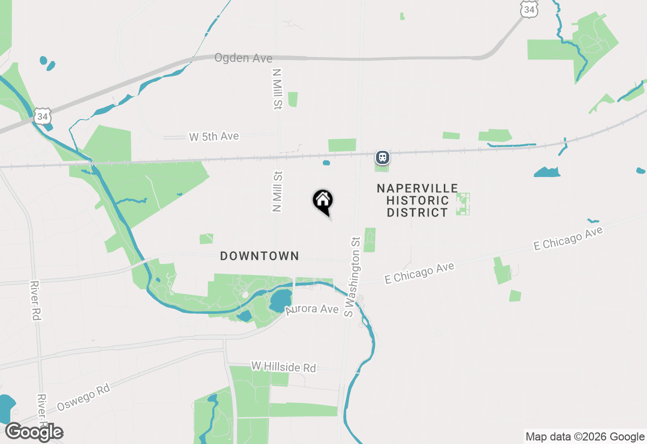 Map of 161 W Benton Avenue, Naperville, IL 60540