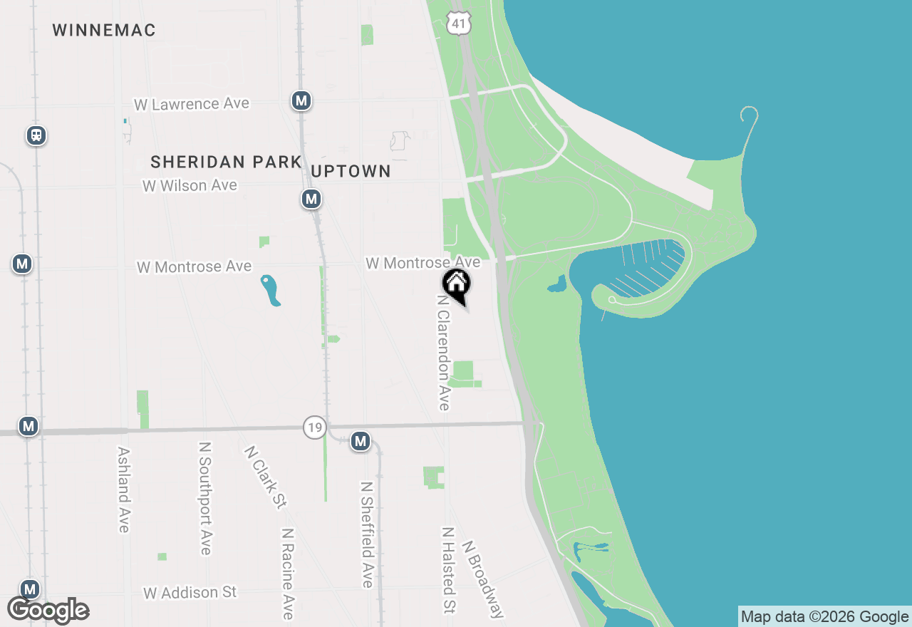 Map of 740 W Hutchinson Street, Chicago, IL 60613