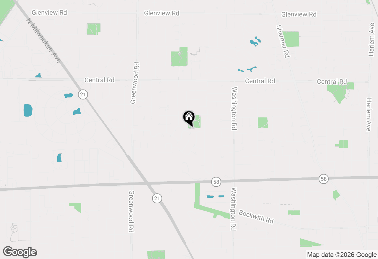 Map of 9909 N Huber Lane, Niles, IL 60714