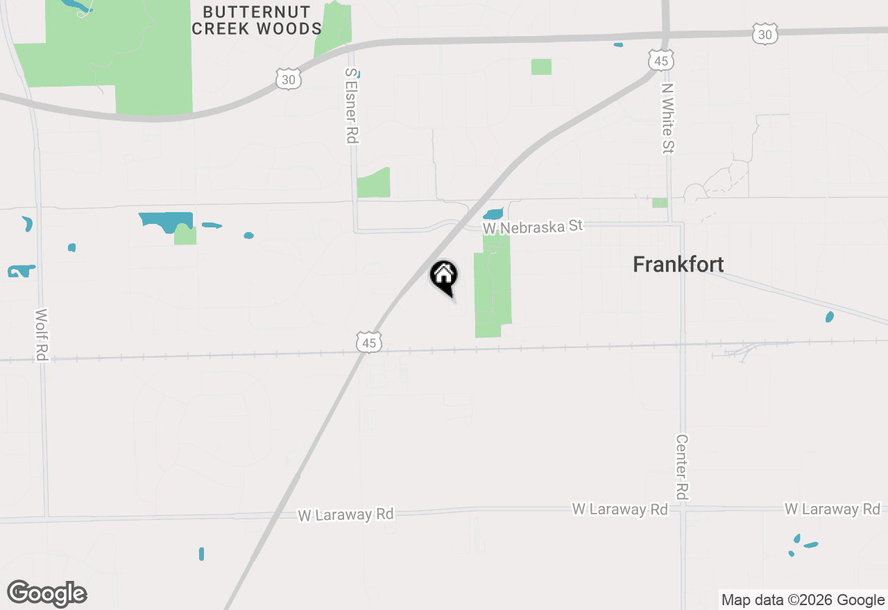Map of 21726 Higley Lane, Frankfort, IL 60423