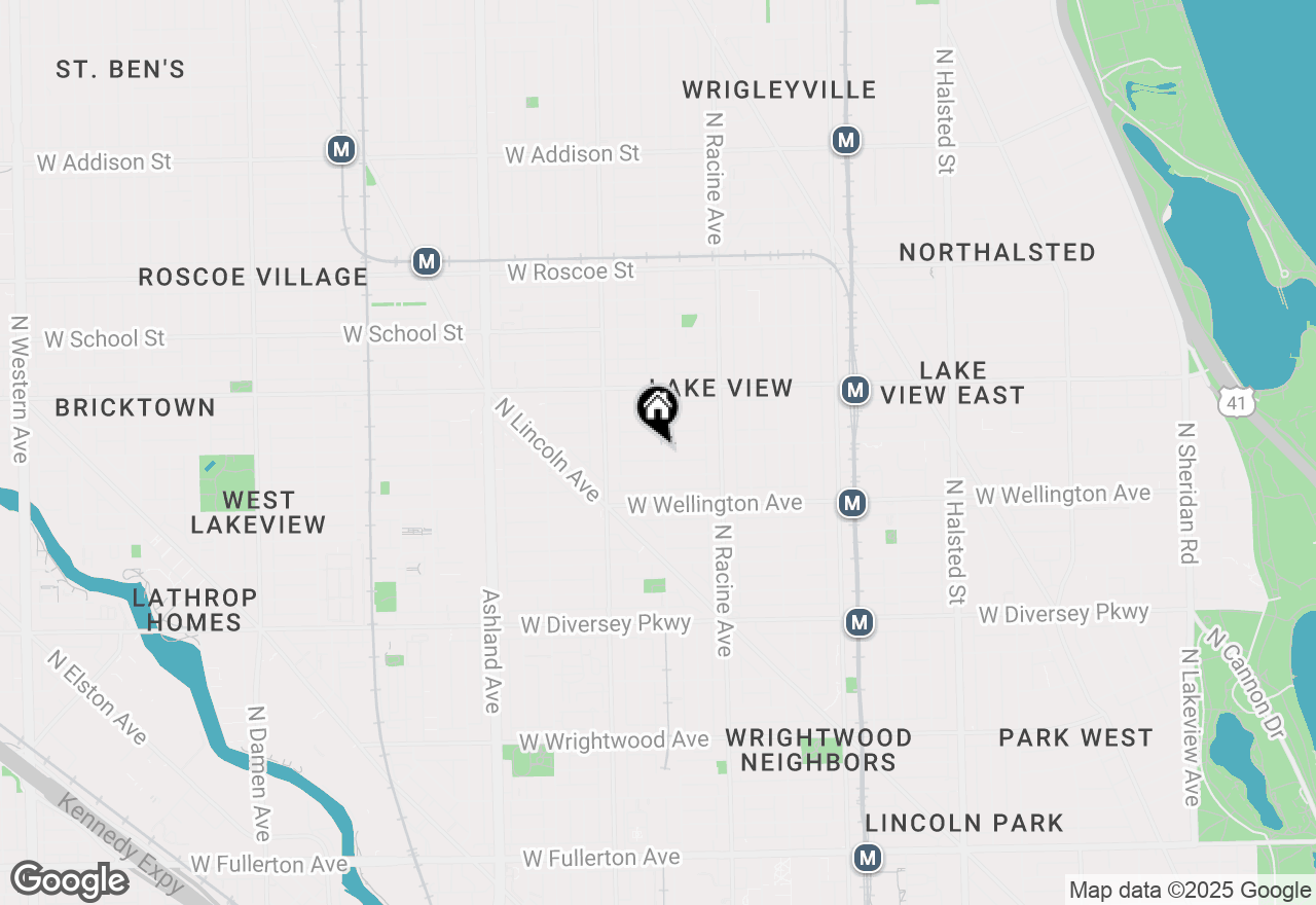 Map of 1305 W Barry Avenue #1R, Chicago, IL 60657