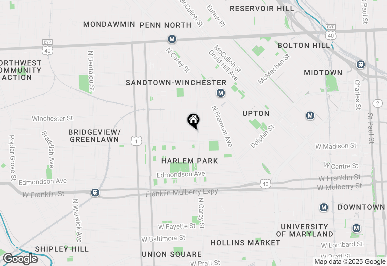 Map of 1319 Mosher Street, Baltimore, MD 21217