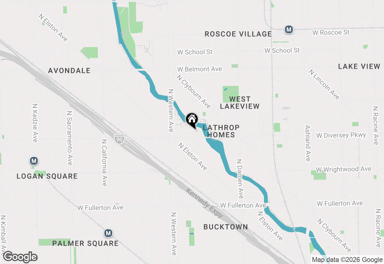 Map of 2817 N Oakley Avenue #2N, Chicago, IL 60618