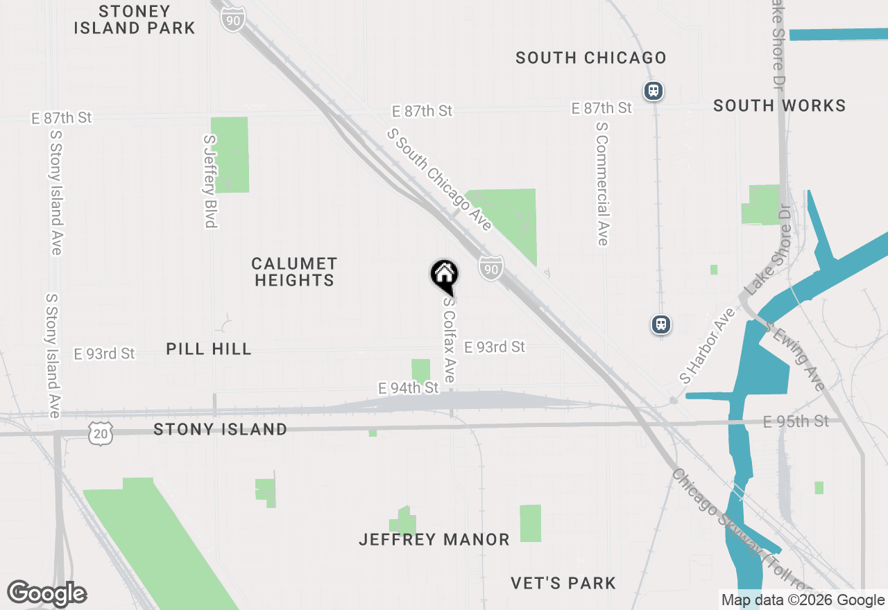 Map of 9156 S Colfax Avenue, Chicago, IL 60617