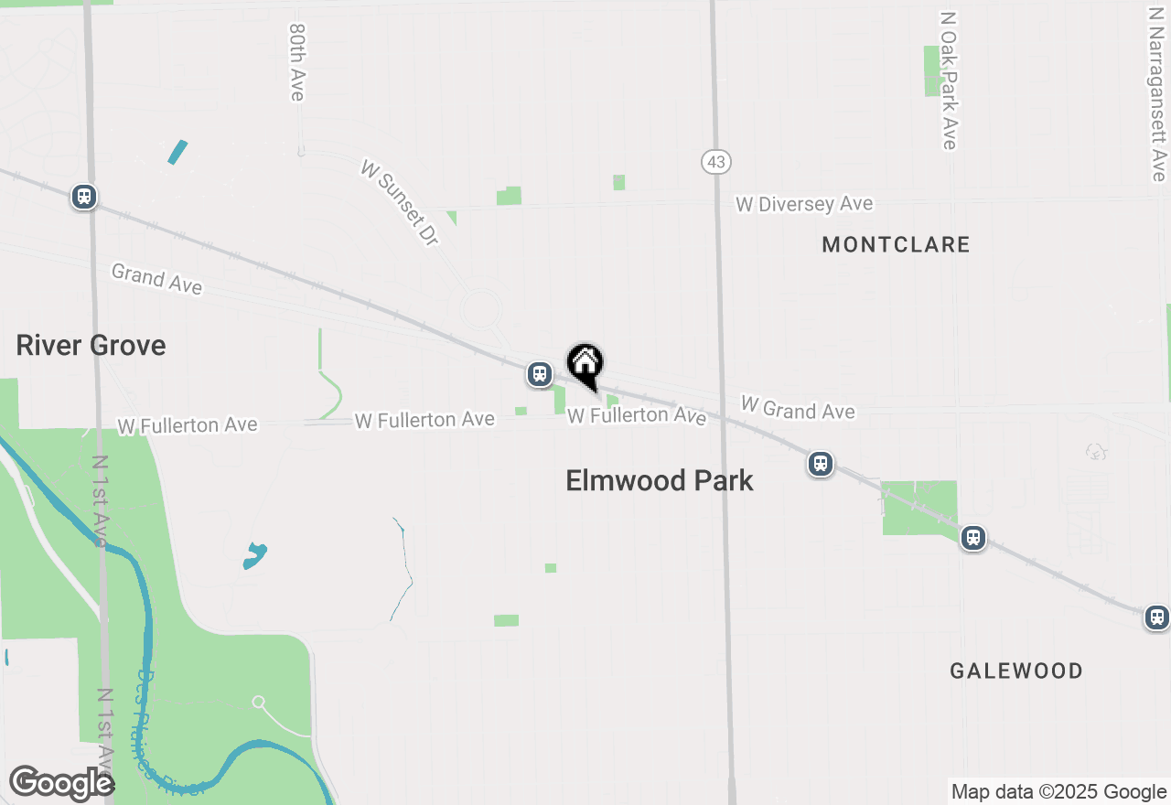 Map of 2417 N 75th Avenue #C, Elmwood Park, IL 60707