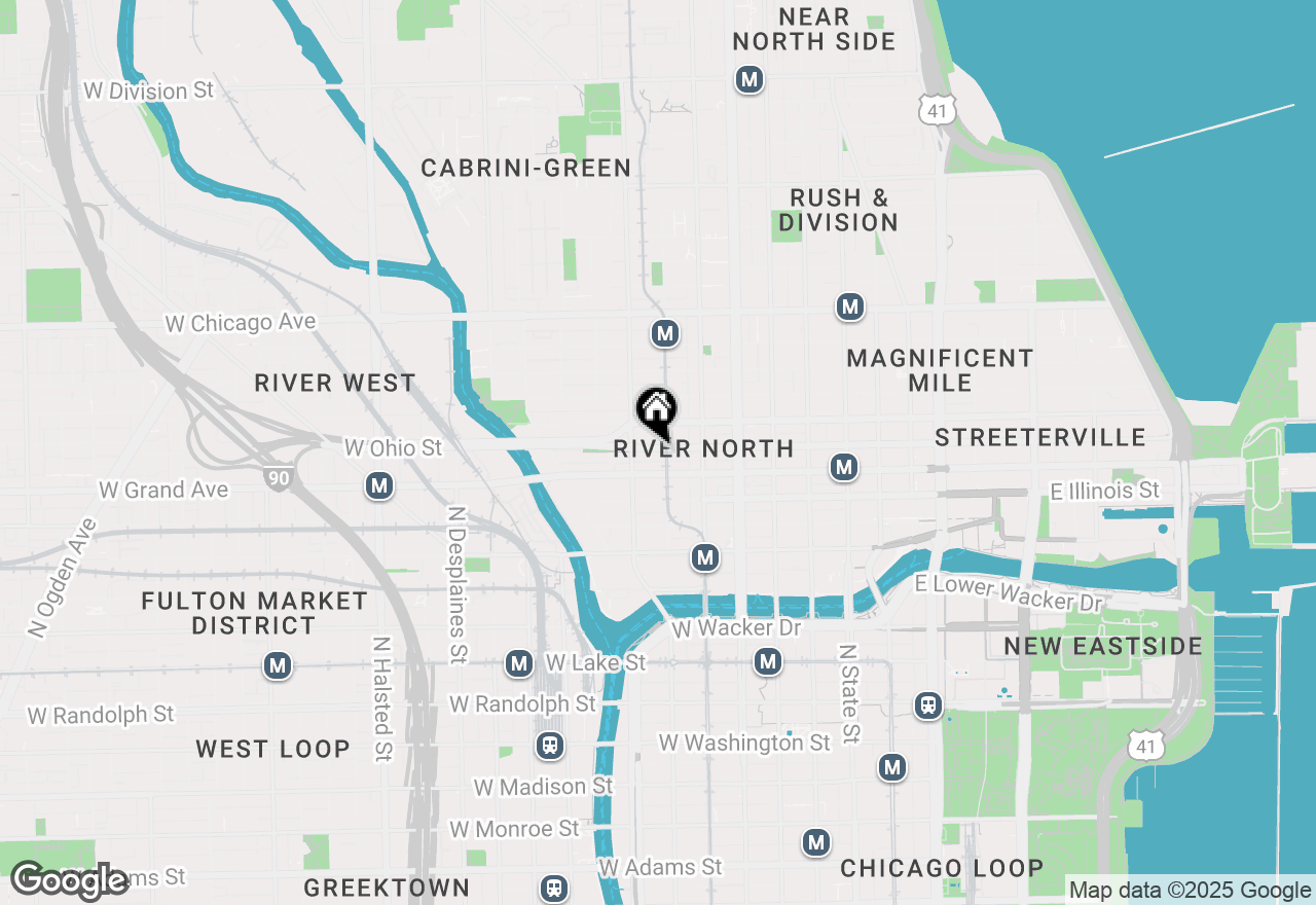 Map of 303 W Ohio Street #3006, Chicago, IL 60654