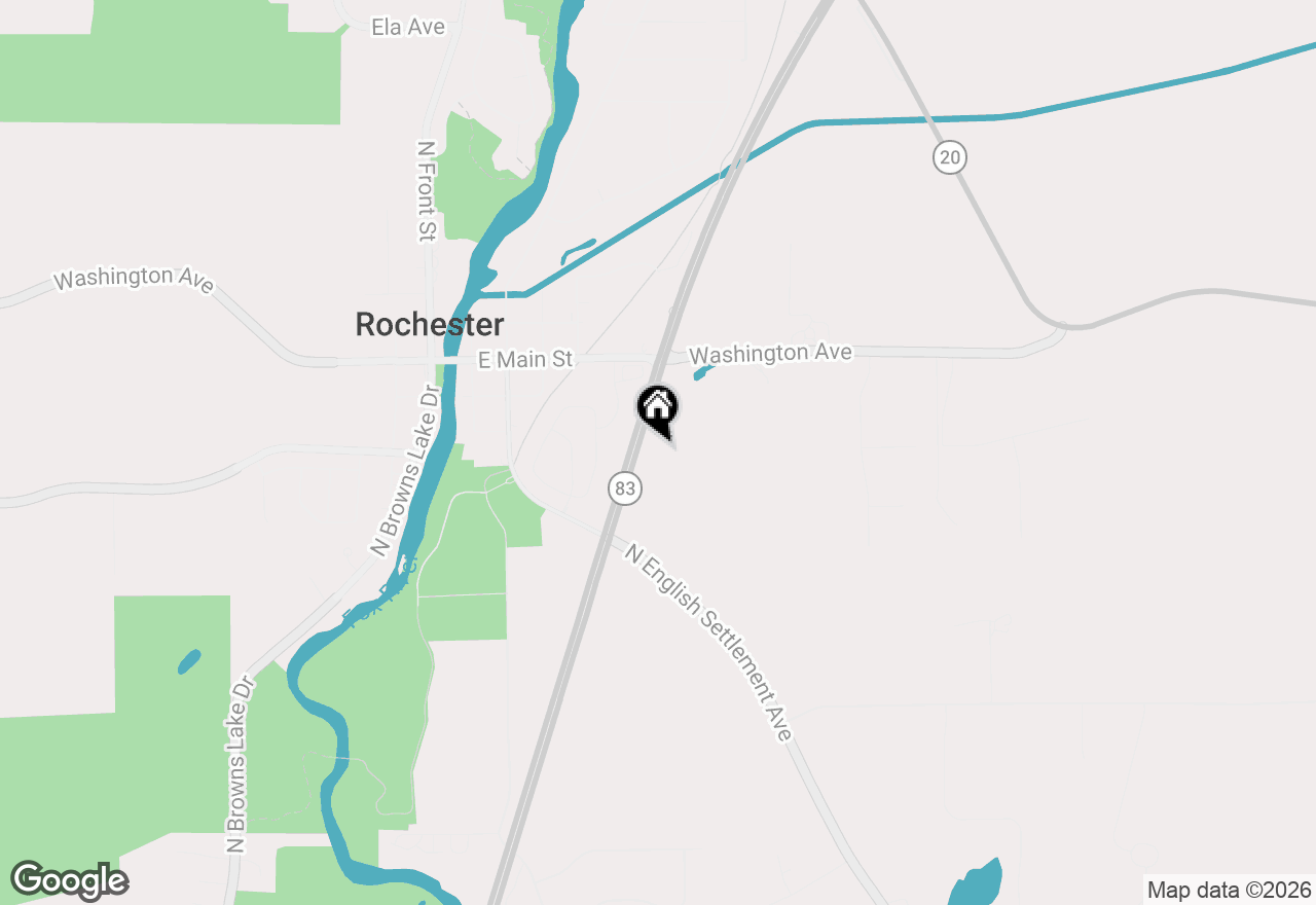 Map of 1541 N English Settlement Ave, Burlington, WI 53105