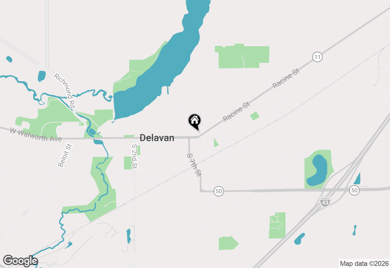 Map of 711 E Walworth Ave, Delavan, WI 53115