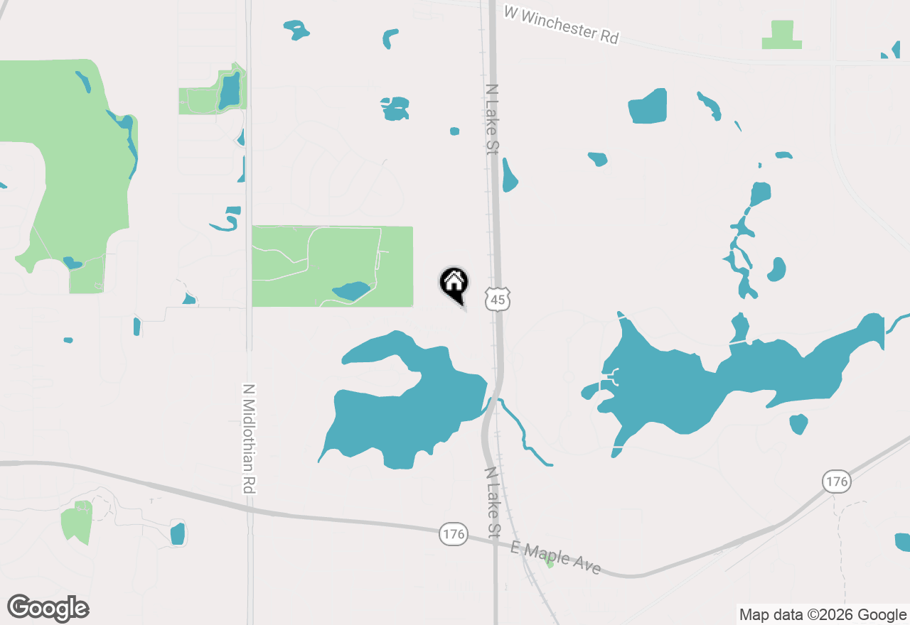 Map of 305 Dunbar Road, Mundelein, IL 60060