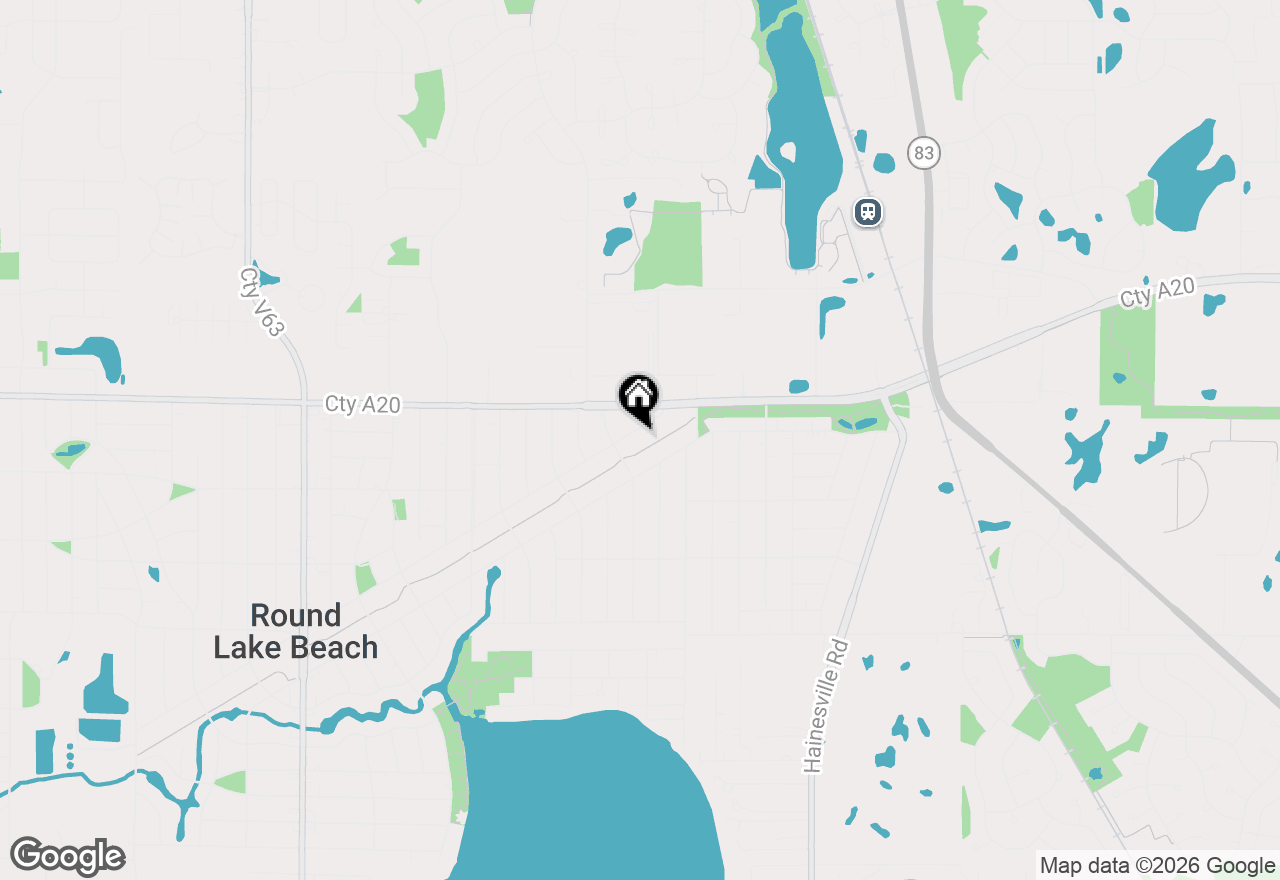 Map of 233 E Hawthorne Drive, Round Lake Beach, IL 60073