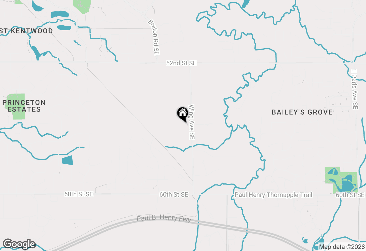 Map of 5599 Wing Avenue Se, Kentwood, MI 49512