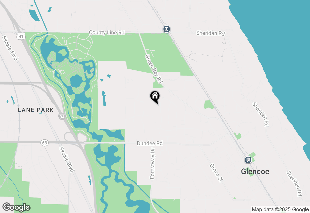 Map of 1171 Hohlfelder Road, Glencoe, IL 60022