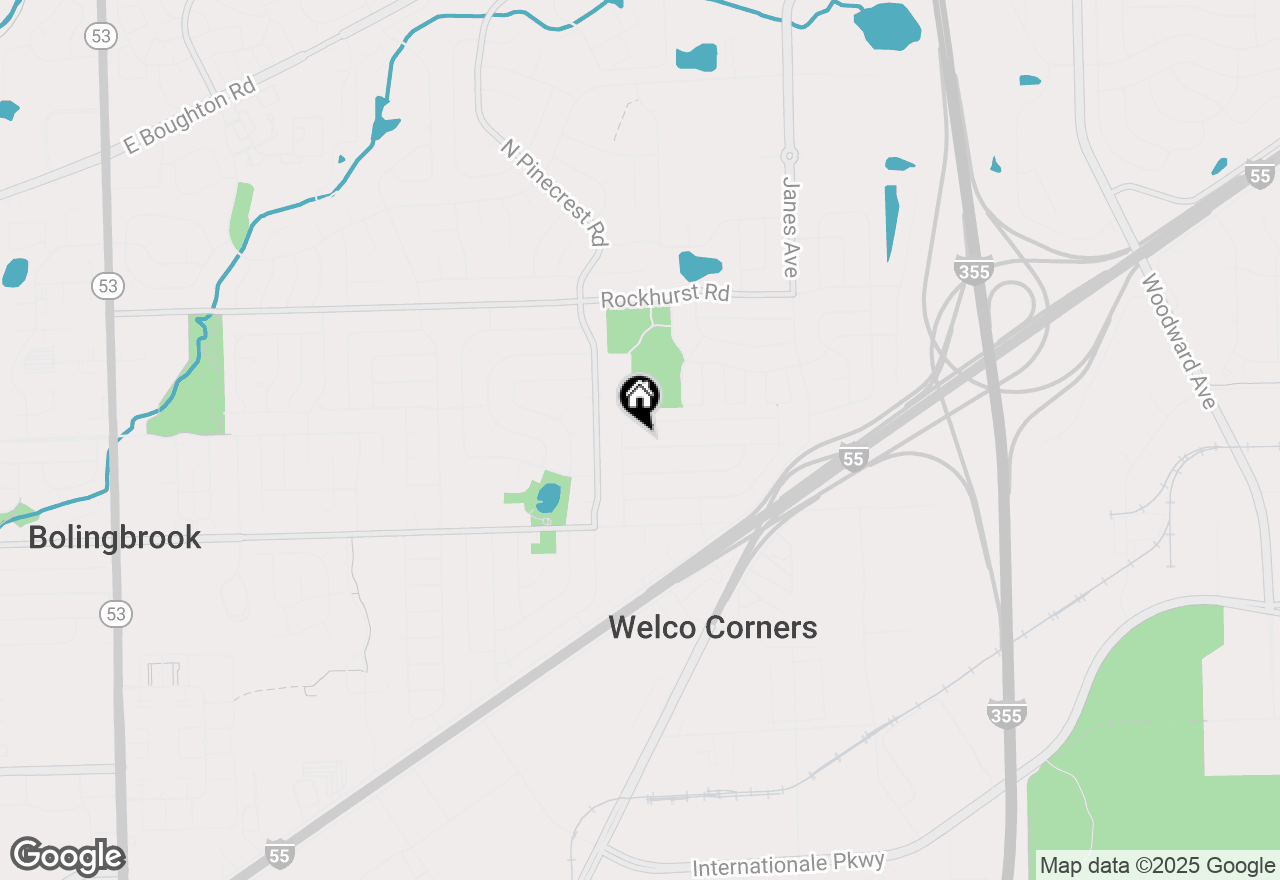 Map of 520 White Oak Road, Bolingbrook, IL 60440