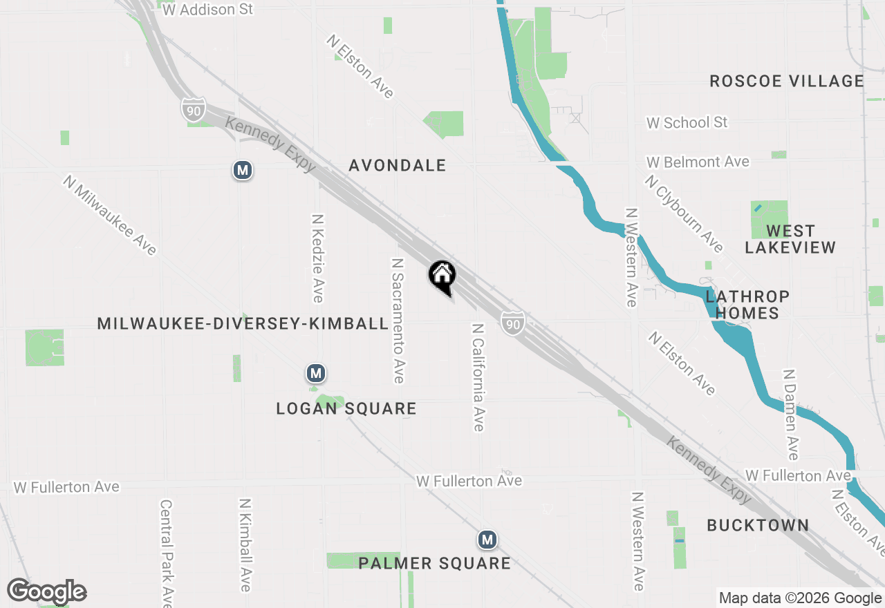 Map of 2825 N Francisco Avenue #1R, Chicago, IL 60618