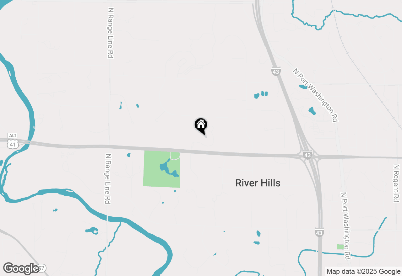 Map of 1726 N River Cir, River Hills, WI 53217