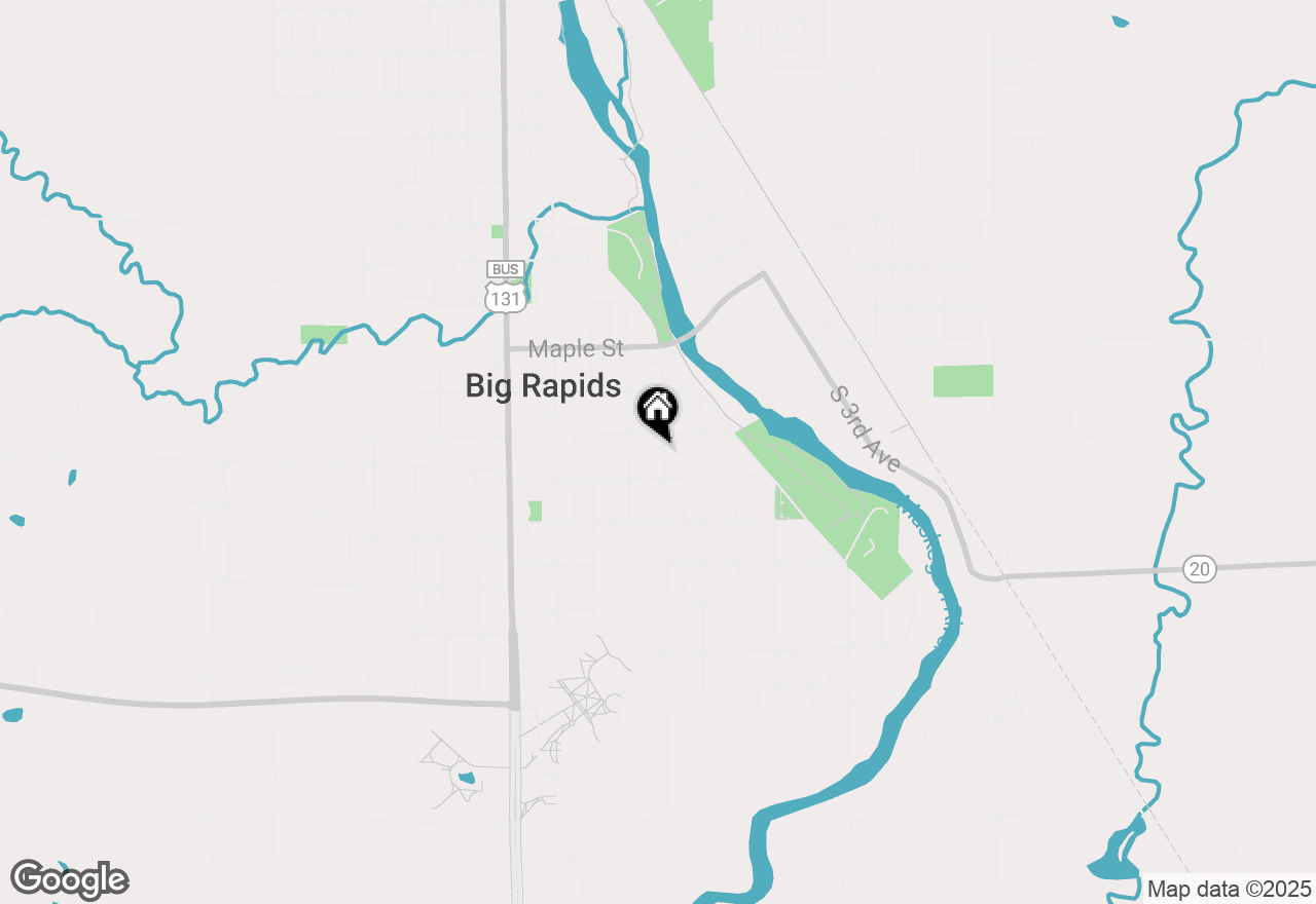 Map of 314 Ives Avenue, Big Rapids, MI 49307