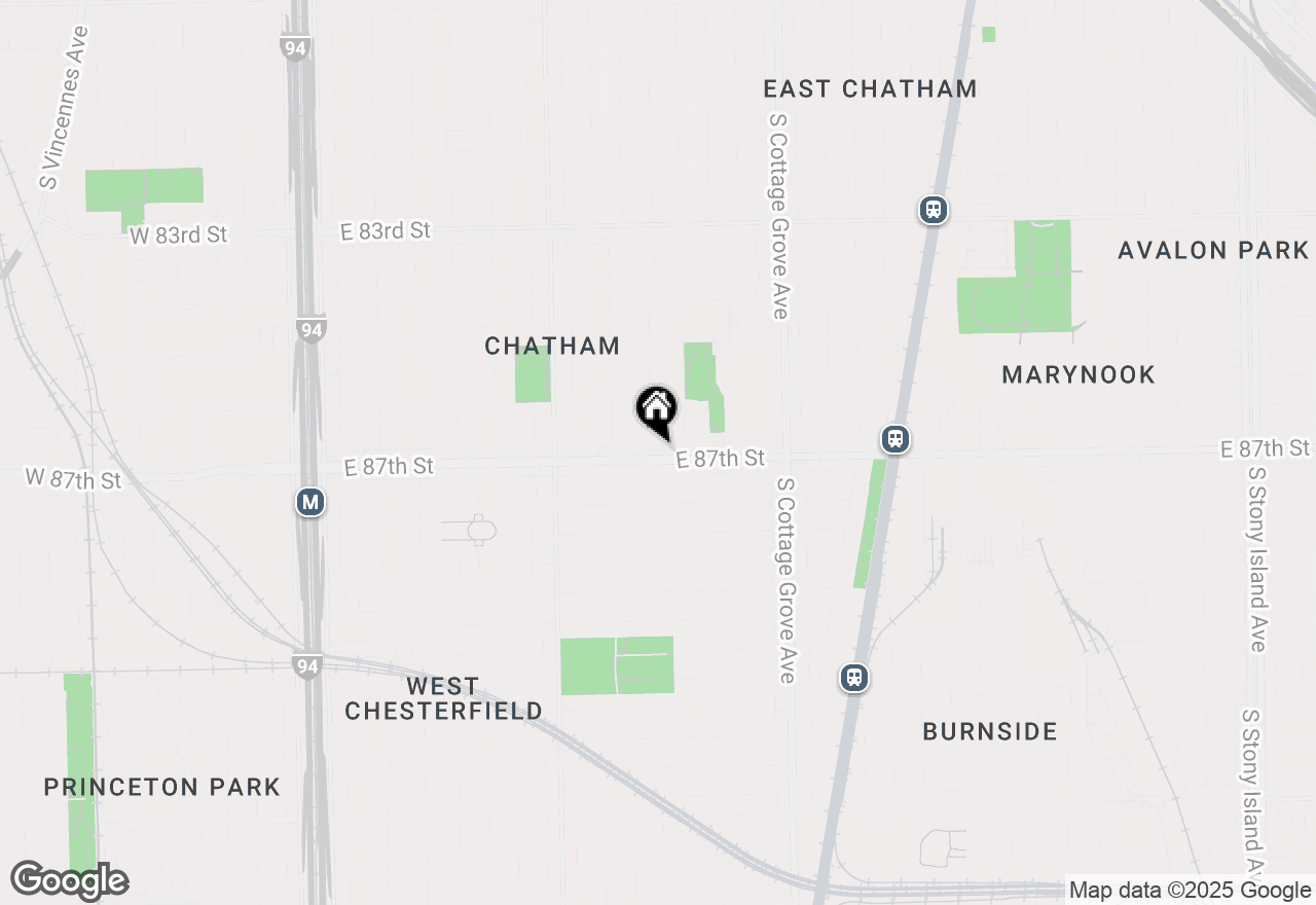 Map of 546 E 87th Street, Chicago, IL 60619