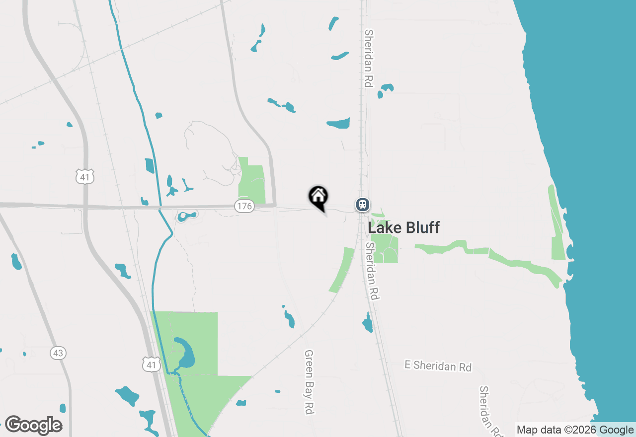 Map of 114 W Center Avenue, Lake Bluff, IL 60044