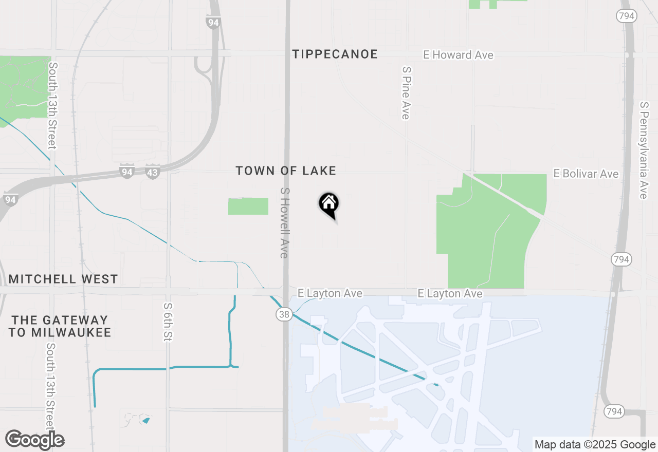 Map of 336 E Van Norman Ave, Milwaukee, WI 53207